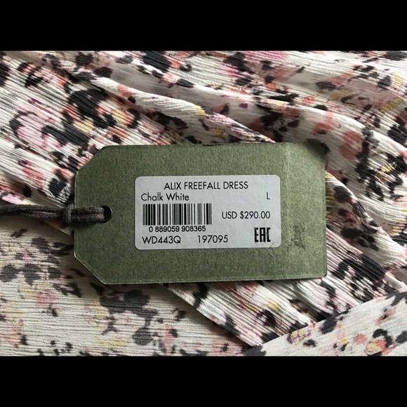 NWT AllSaints “Alex Freefall” dress chalk white L - Picture 9 of 10